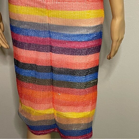 🔥🔥🔥Midnight Doll Striped Sequin Sheath Size 1 - Picture 7 of 9